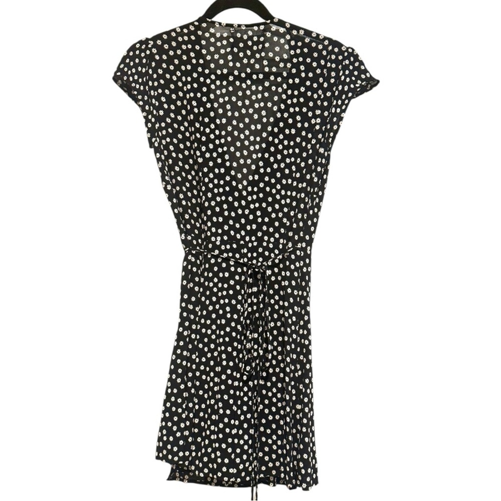 Reformation Dawn Black and White Tiny Floral Polka Dot Mini Dress - Picture 6 of 11